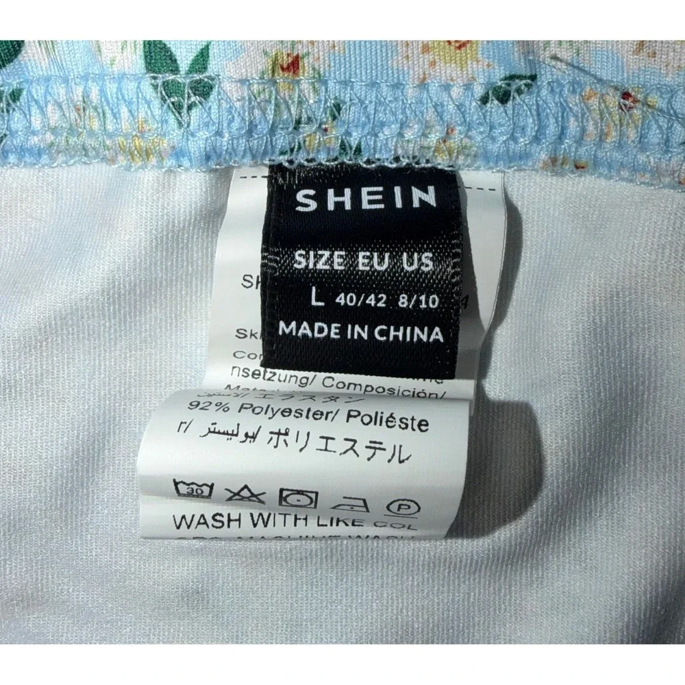 SHEIN blue floral